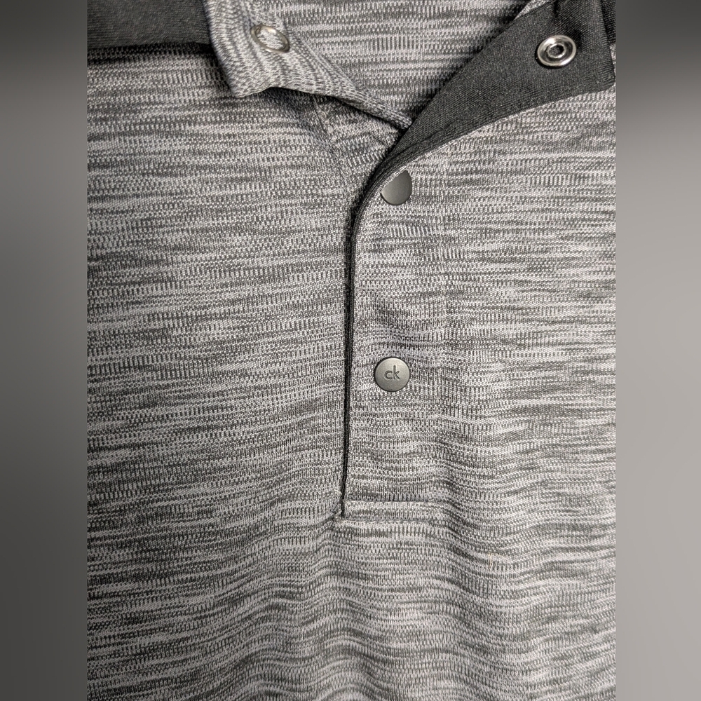 Calvin Klein The Performance Polo Short Sleeve Golf Shirt Gray Size XXL Active - Picture 6 of 12